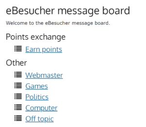 eBesucher message board