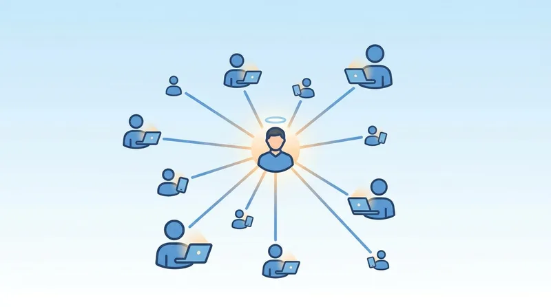 Illustration: building a surflinks network - invite family, friends and acquaintances and collect points together