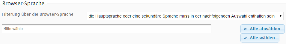 Filter by Browser Language