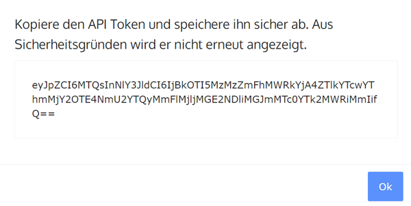 Create API Token