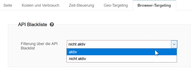 Enable API Blacklist