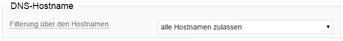 Filter by DNS Hostname