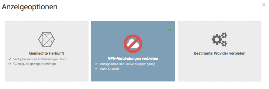 Filter by Internet Provider