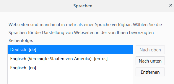 Browser Language in Firefox