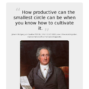 How productive can the smallest circle can be when you know how to cultivate it. - Other