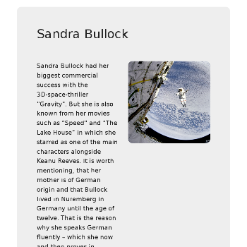 Sandra Bullock - Media & News