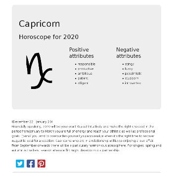 Capricorn - Health & Wellness